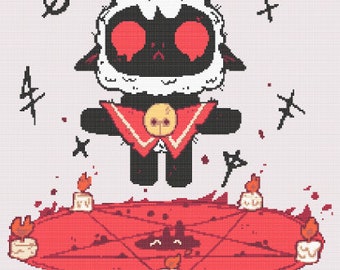 Cult of the Lamb Cross Stitch Pattern