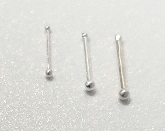 3-8mm Tiny Nose Bone Nose Pin: Solid Silver Piercing Jewelry Unbridled Essence