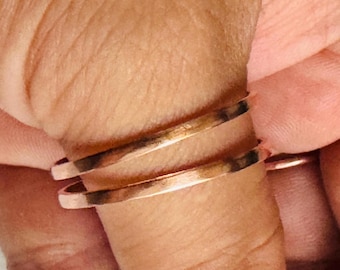 Solid Copper Rings Minimalist Copper Ring Bands Unbridled Essence
