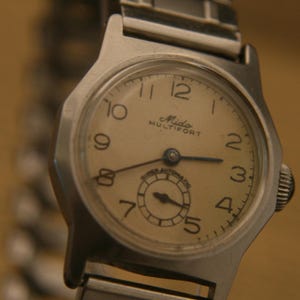 Rare vintage 1940&#39;s Swiss MIDO Multifort Super Automatic military wristwatch running great!