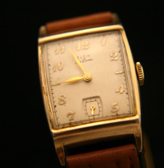 Vintage Elgin Day-Date Quartz Deluxe Watch - Two Tone Presidential Style main image 1