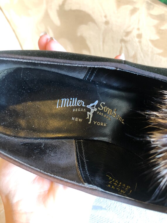 Millerkins by I. Miller fur & satin kitten heels - image 8