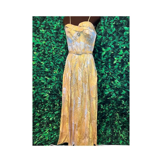 Gorgeous vintage gold gown with pockets - image 1