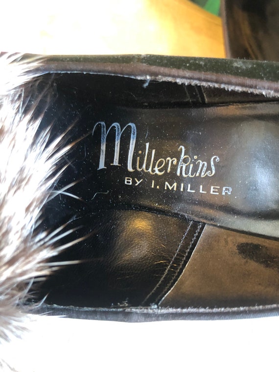 Millerkins by I. Miller fur & satin kitten heels - image 3