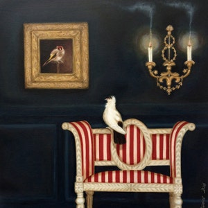 Origineel gesigneerd olieverfschilderij op MDF, "It's A Lonely Attachment"
