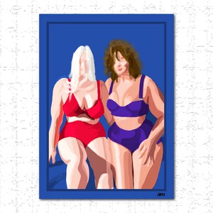 Giclee art Print At the Pool image 1