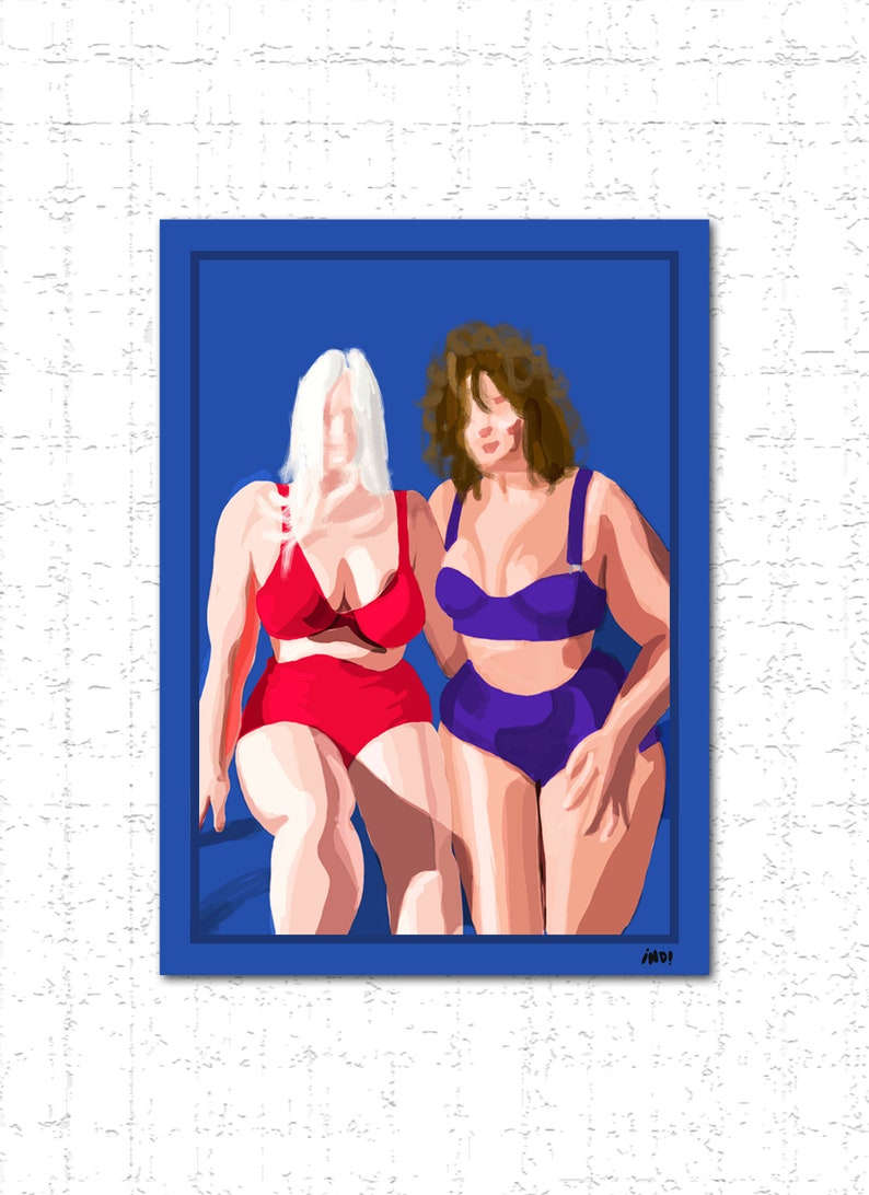 Giclee art Print At the Pool image 1