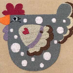 Country Chicken Machine Embroidery Design File Digital Download - Etsy