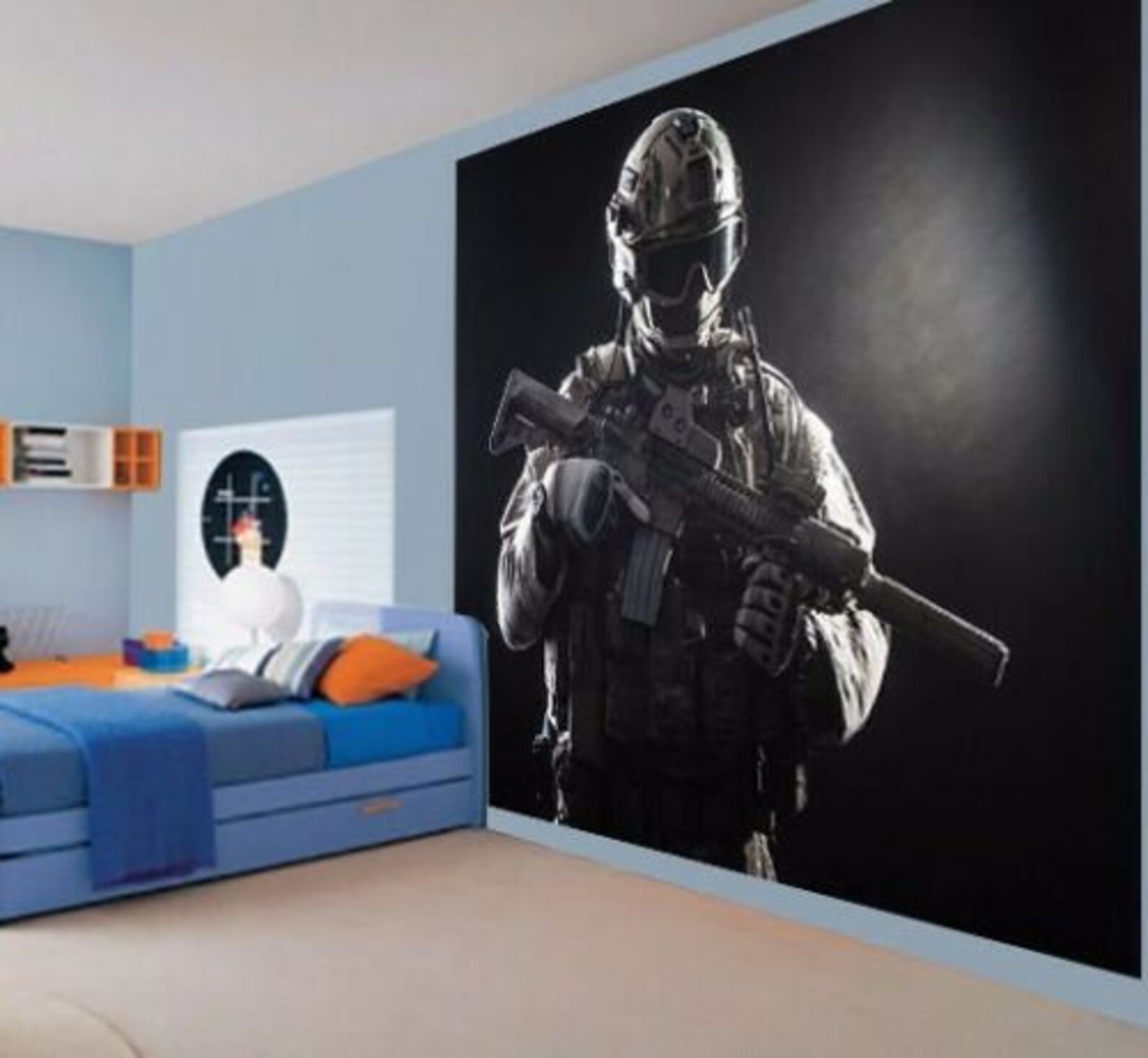 Military combat soldier battle ready wallpaper wall mural Etsy