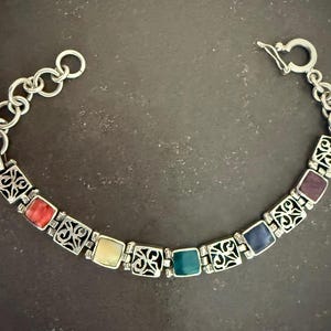 Andean Stone & Silver Bracelet
