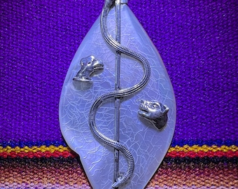 Andean Coca Pendant - Large Single Leaf