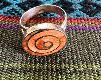 Bague ajustable spirale andine