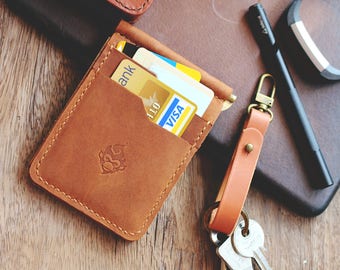 Leather Money Clip Wallet, Money Clips Wallet, Money Clip Card Sleeve, Card Wallet Money Clip