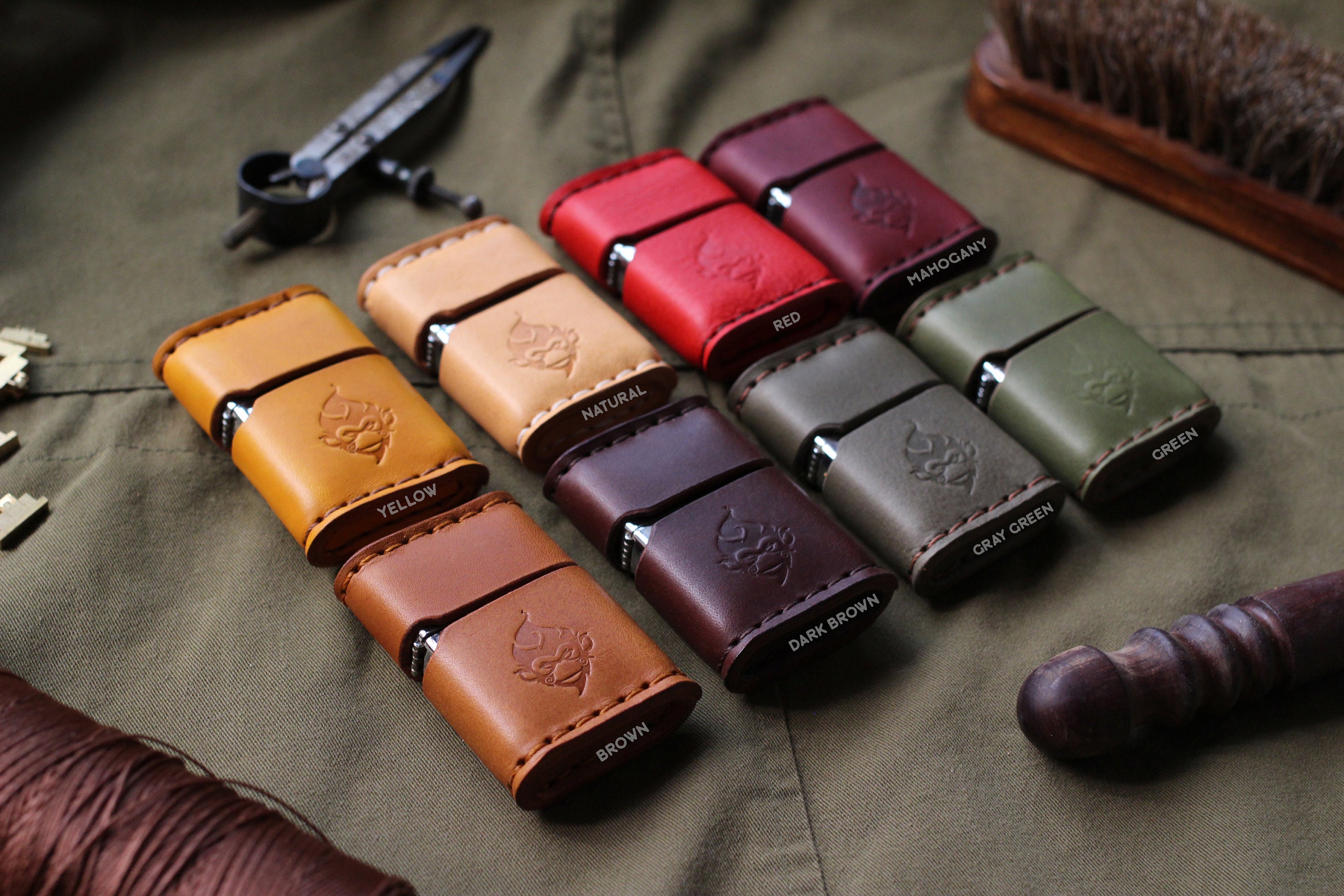 Zippo case Leather Engraved lighter case Leather zippo case Etsy