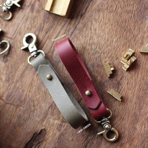 Personalized Custom Leather, Keychain Leather Keyring Keychain, Key fob image 3