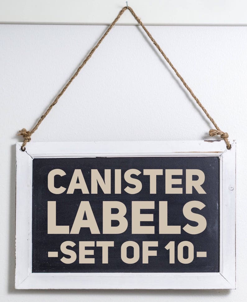 canister labels set of 10 free shipping etsy