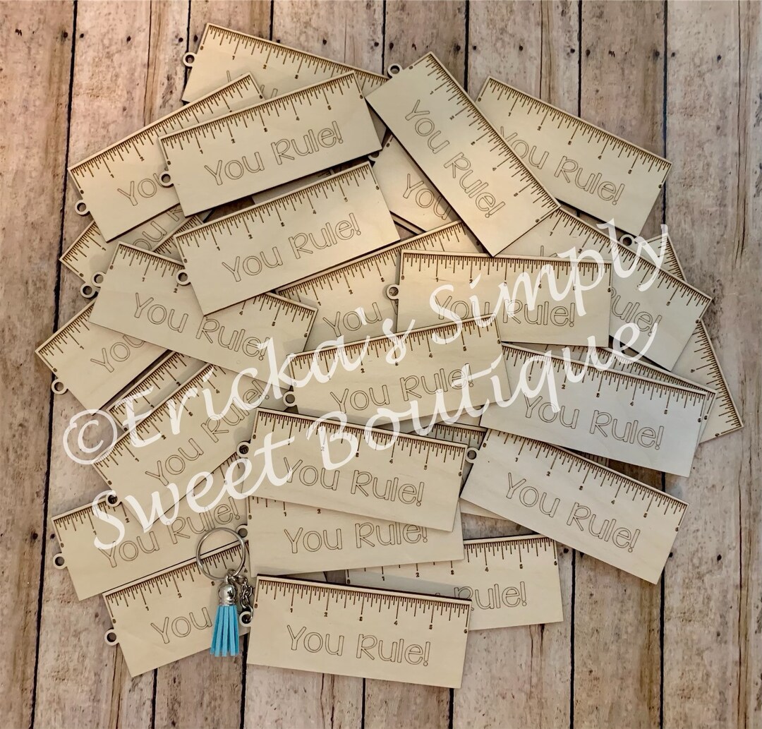 You Rule Ribbon You Rule Keychain, Teacher Appreciation Digital File, SVG, Glowforge ...