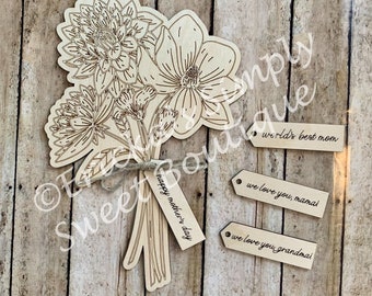 Mother’s Day Wooden Floral Bouquet | Mother’s Day Gift | Floral Gift