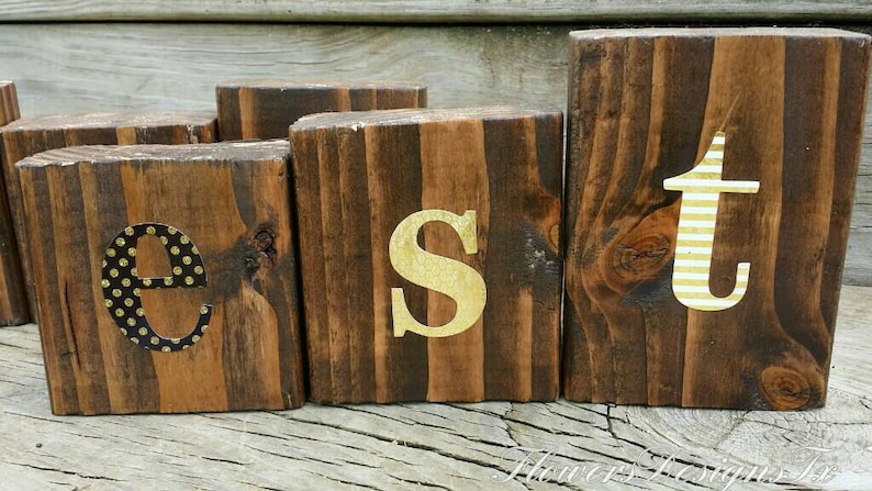 HARVEST wooden blocks \u2022 Fall Decor \u2022 Rustic table decor \u2022 Autumn blocks \u2022 It/'s Fall Y/'all
