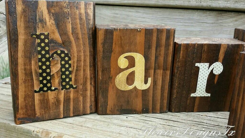 HARVEST wooden blocks \u2022 Fall Decor \u2022 Rustic table decor \u2022 Autumn blocks \u2022 It/'s Fall Y/'all