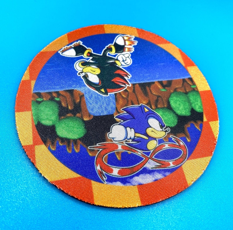 Sonic and Shadow Green Hill Zone Coasters - Etsy