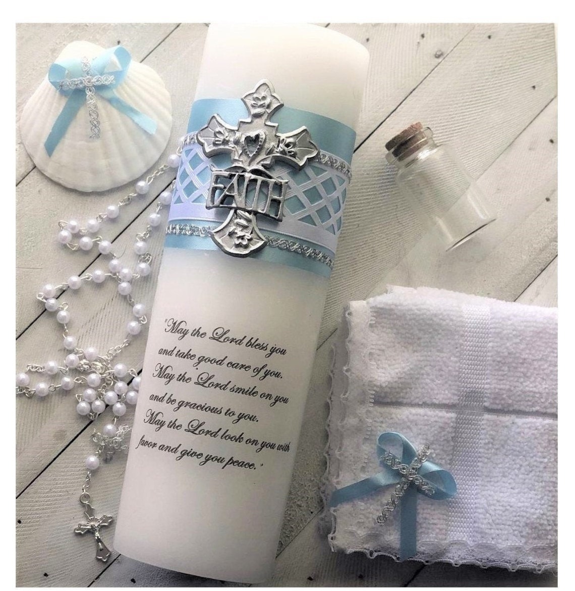 Baptism candle set. Personalized baptism candle set. Girl/Boy Etsy
