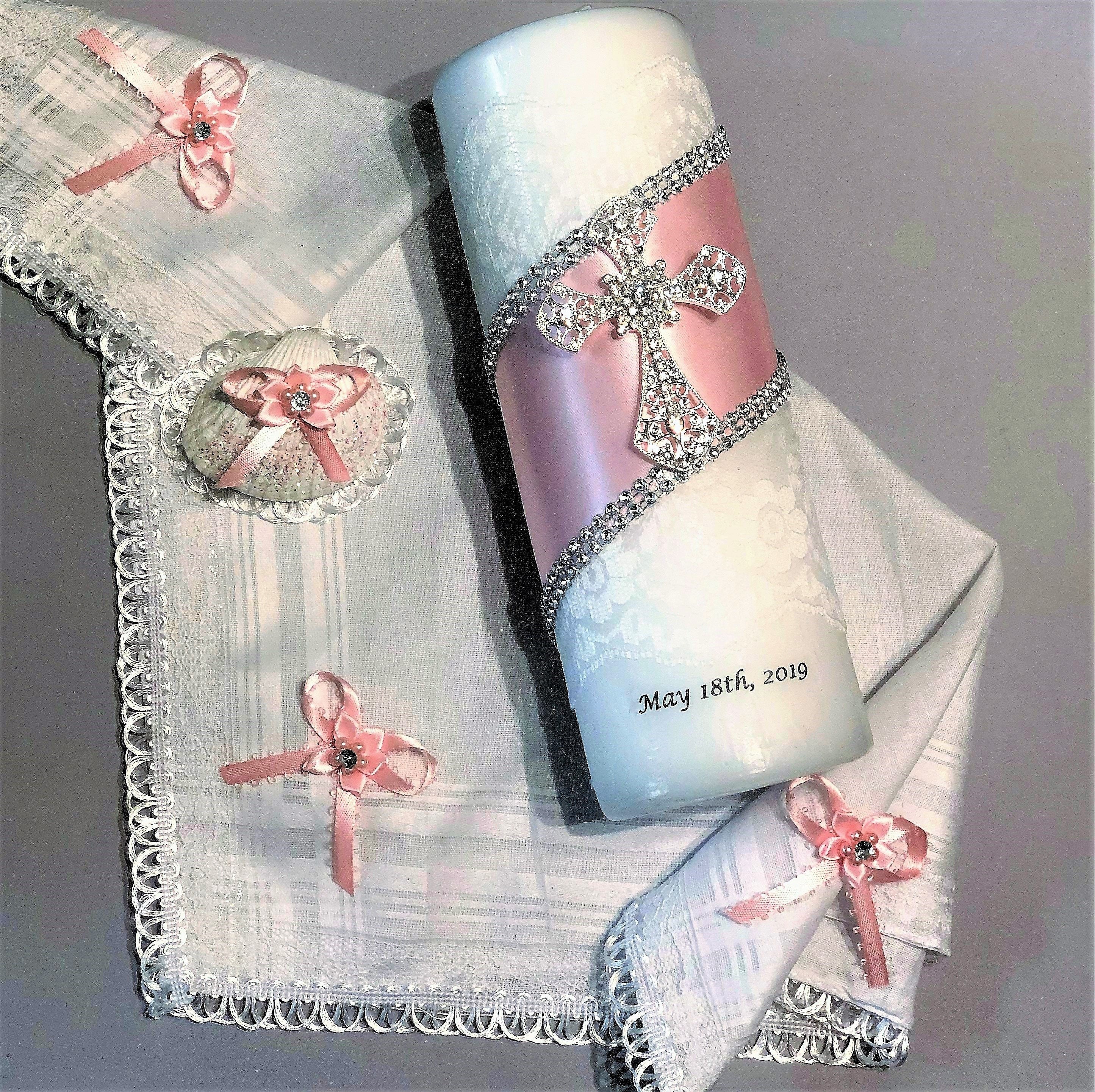 Baptism candle set. Personalized baptism candle set. Boy Etsy