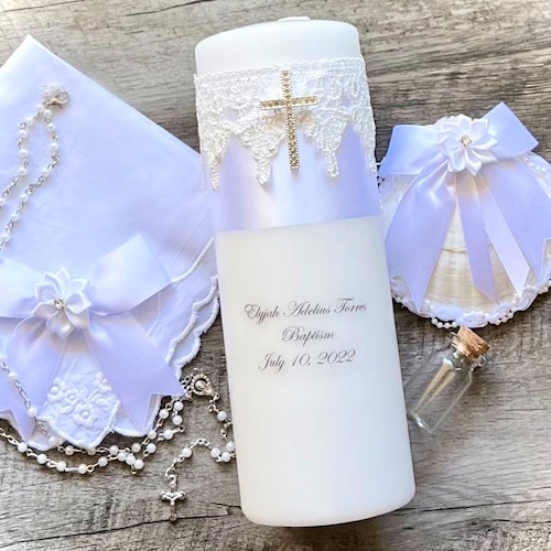 Boy Baptism Candle Set. Girl Baptism Candle Set. Girl Etsy