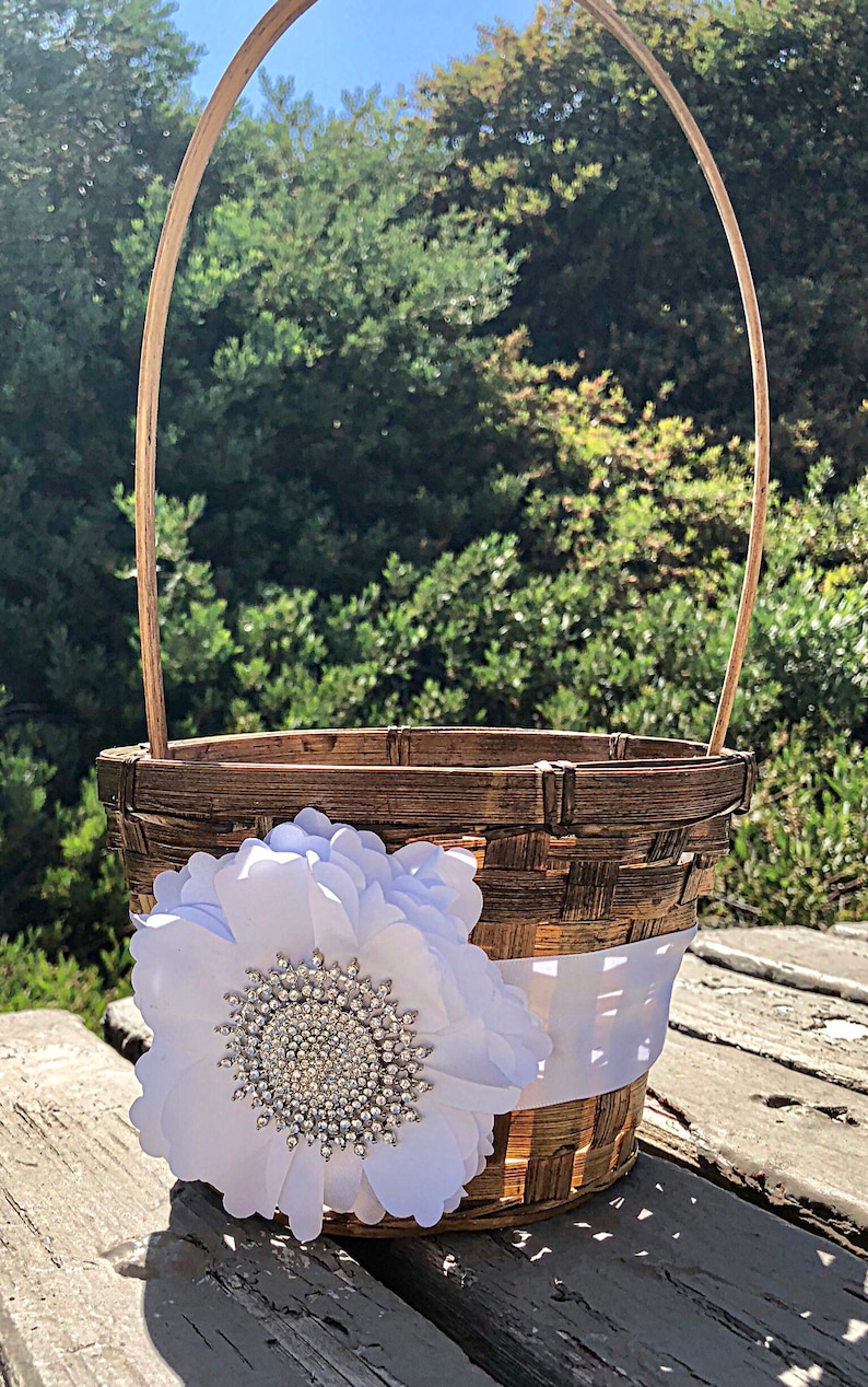 etsy flower girl basket