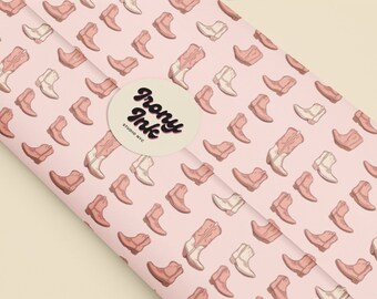 Rustic Charm Unleashed: Cowgirl Christmas Wrapping Paper for Holiday Gifts