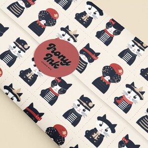 Cat Lover&#39;s Christmas Wrapping Paper: Cute Parisian Winter Cats Gift Wrap
