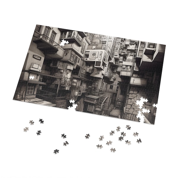 MC Escher Inspired 1000-Piece Adult Jigsaw Puzzle - Challenging and Intricate Art Puzzle