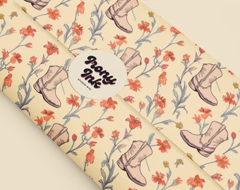 Western Christmas Wrapping Paper: Tailored for Cowboys and Cowgirls
