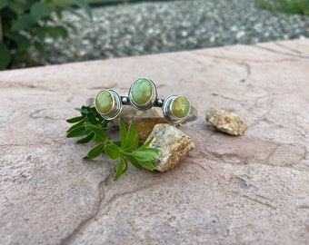 turquoise and sterling silver boho cuff