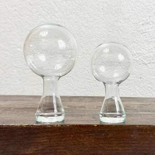 Small Suspension Glass Vases - Small Bulbous Glass Vases for Hanging - Indoor Glass Planters