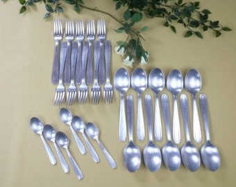 27 Piece Silver Flatware Service - Artdeco Silverware - French Flatware - Silver Service - Silver 90 Vintage