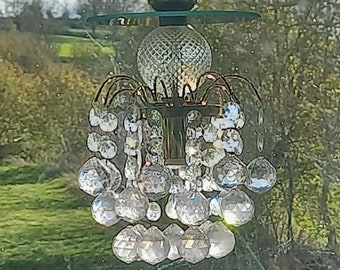 Dazzling Pendant Light - Reflective Ceiling Lighting - Interior Design Pendant Light - 1970s Ceiling Light - Drop Ball Light