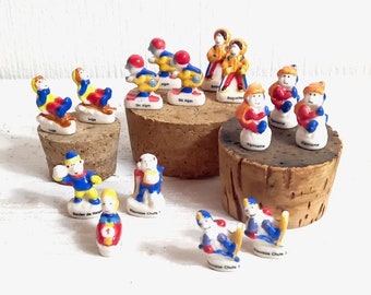 Figurki Winter Sports Feves: Ceramiczne statuetki - Zestaw 15 sztuk