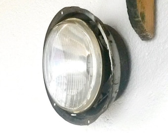 Antique French Car Headlight: Industrial Sconce Lighting Part