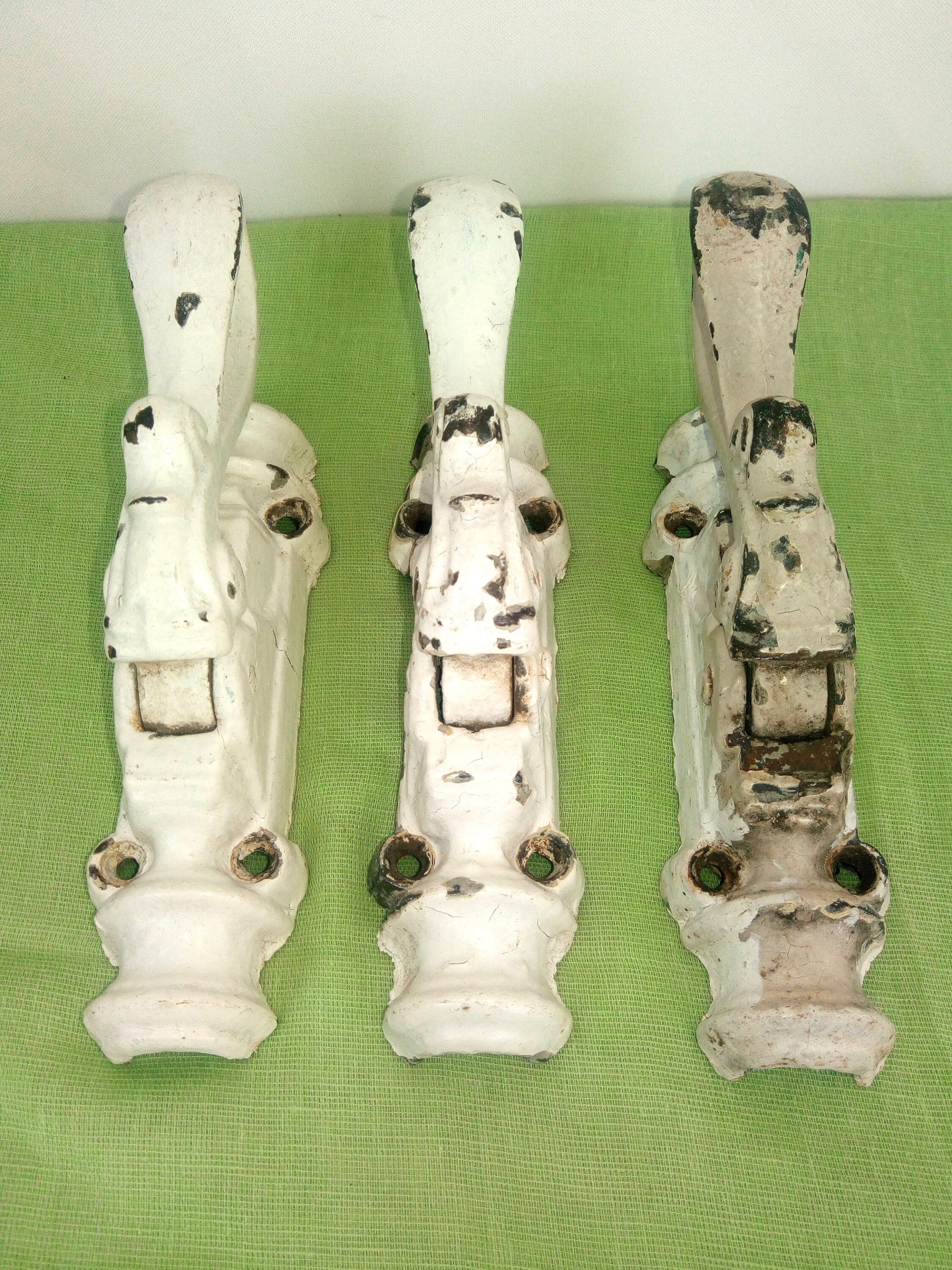 Poignées de Porte en Fer 3 Français - Portes Améliorations La Ferme Poignées Vintage Fournitures Res