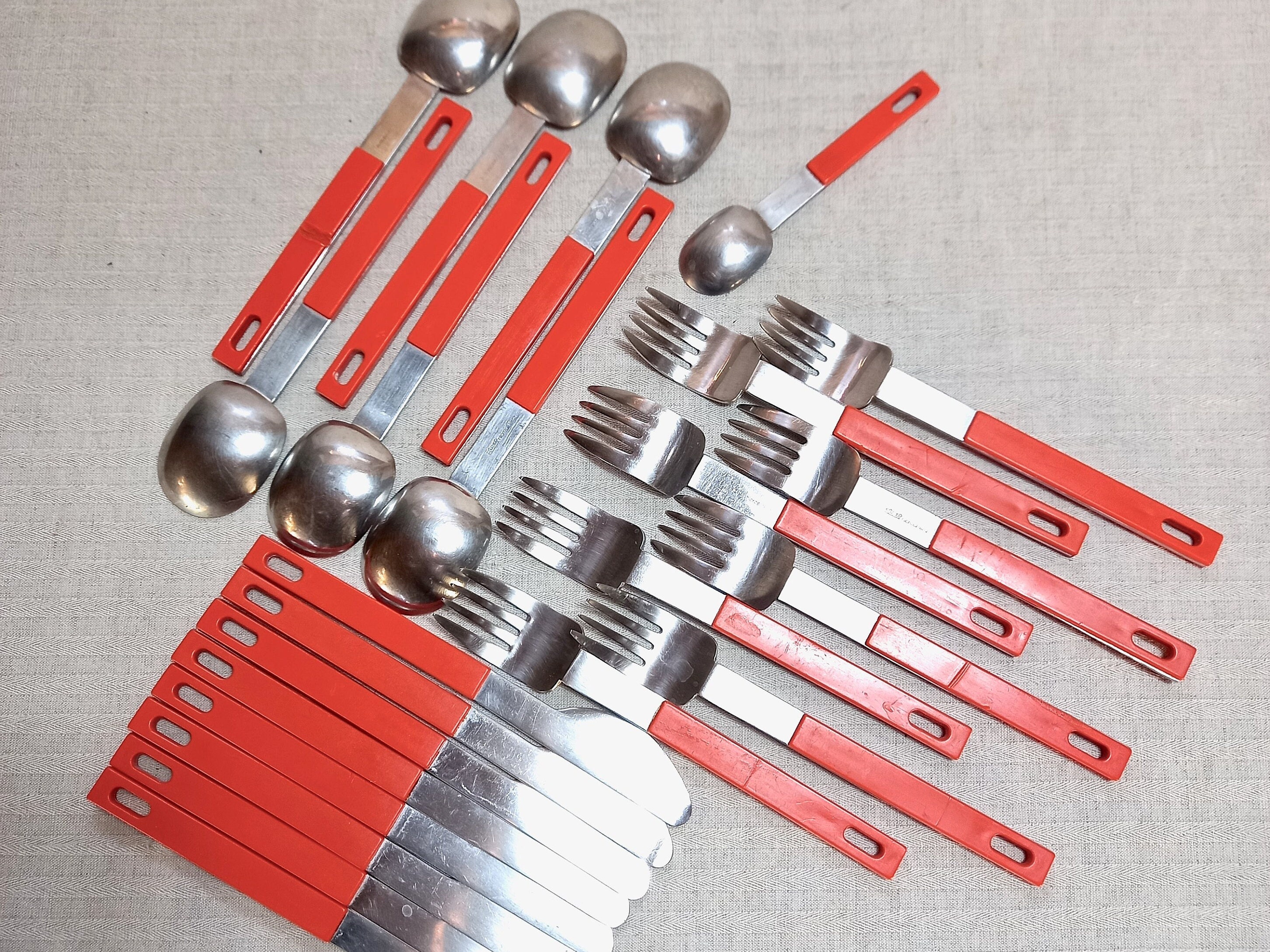 Incomplete RESERVED Orange Abert 18/12 Flatware Service - Post