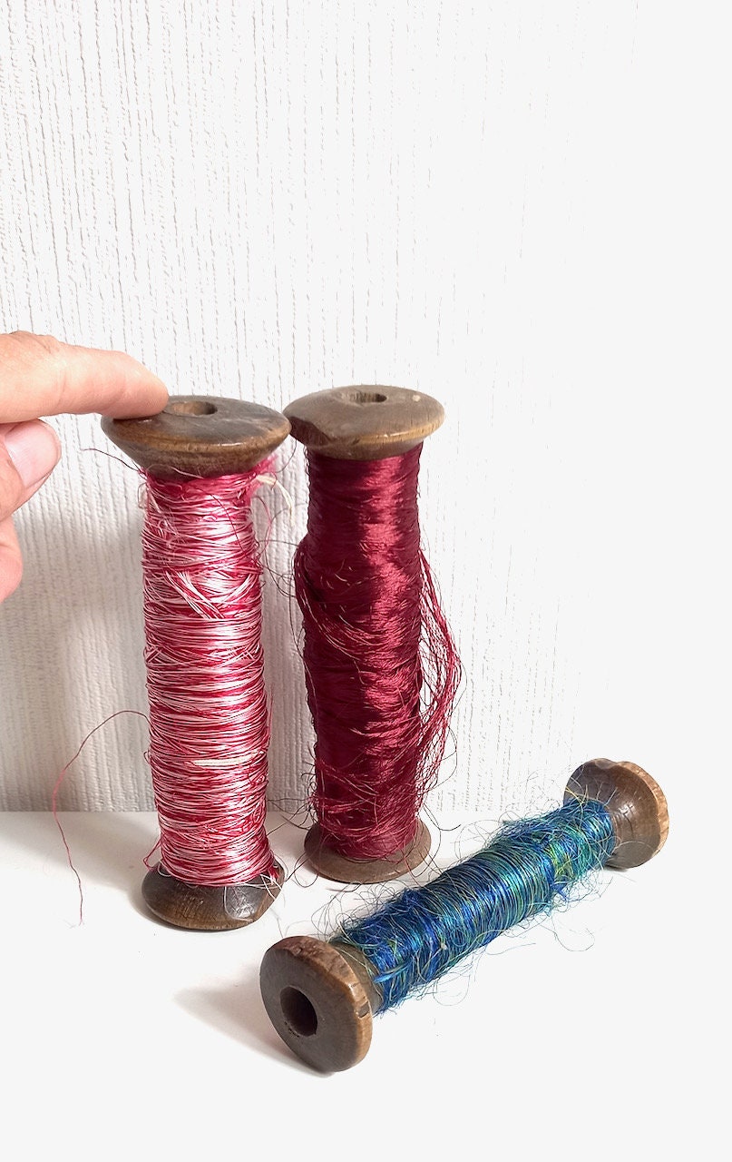 アンティーク木製糸巻き3本：雑貨装飾セット - Etsy 日本