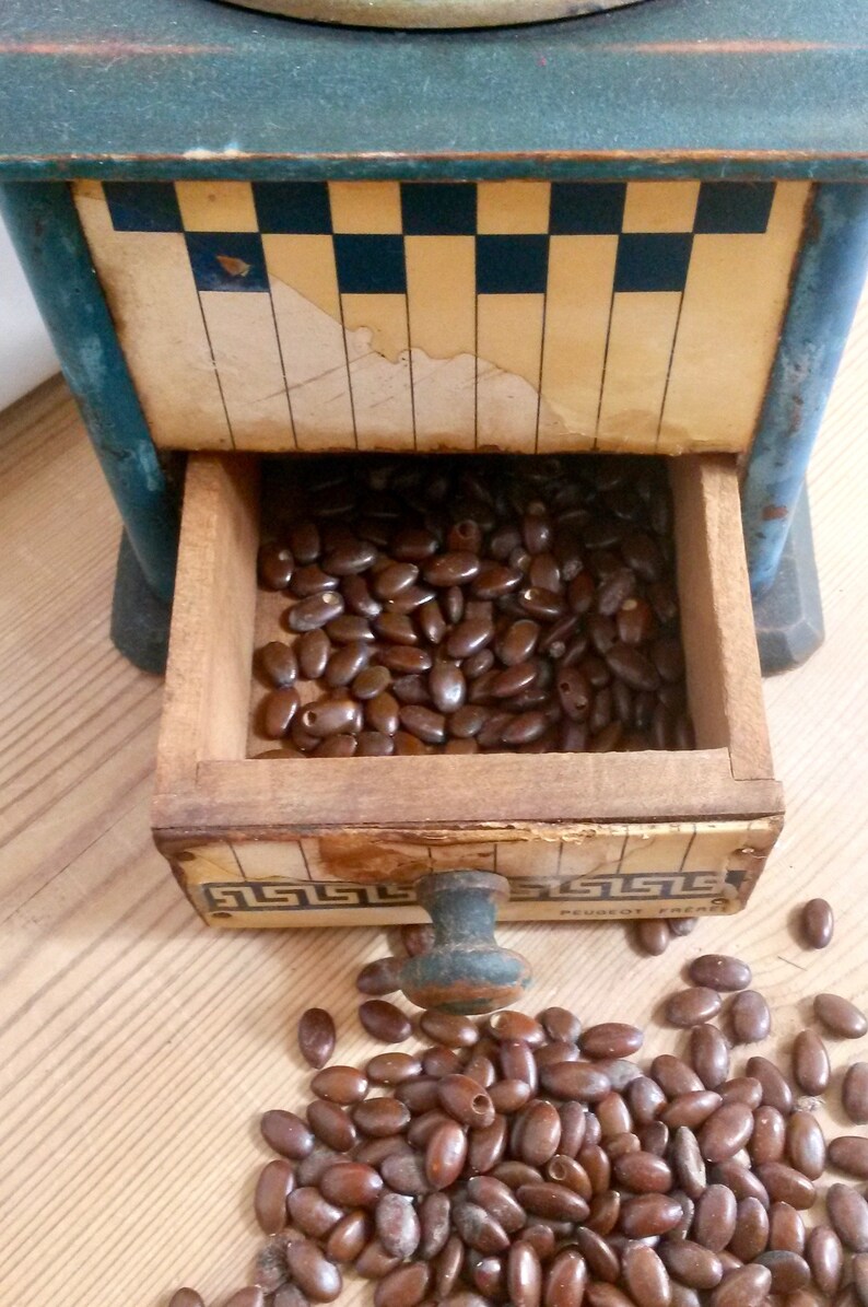 French Coffee Mill Metal and Wooden Mill Vintage Coffee Mill Peugeot Coffee Grinder Pepper Mill Peugeot