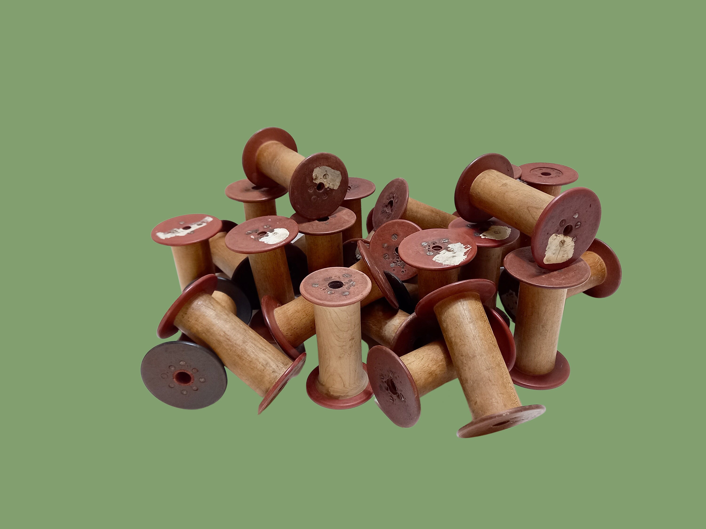 ヴィンテージフランス製木製糸巻き4個セット：工業用ボビン - Etsy 日本