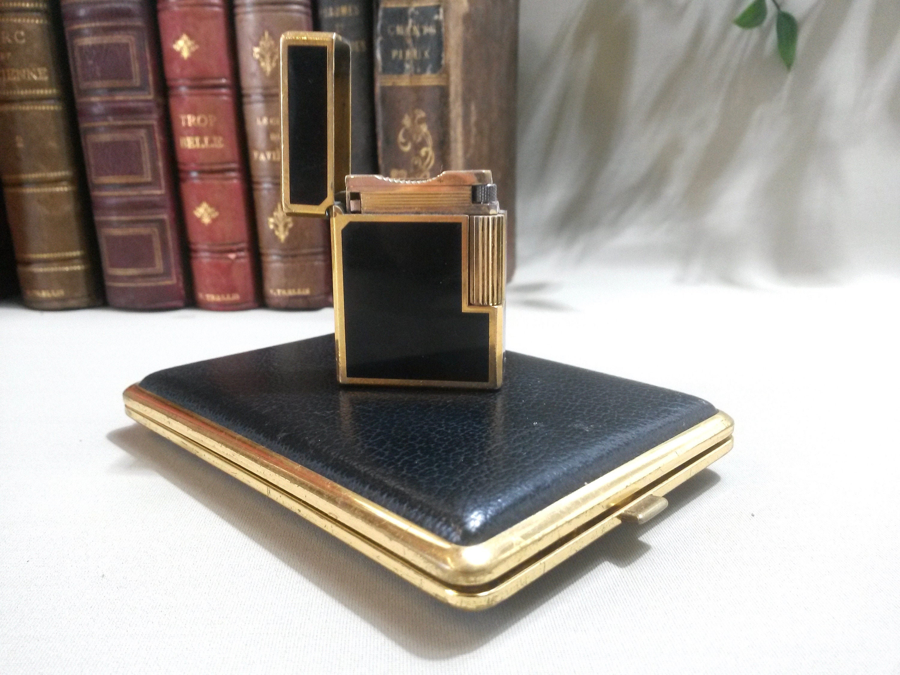 TS Dupont Lighter & Cigarette Case Set French Dupont Lighter Etsy