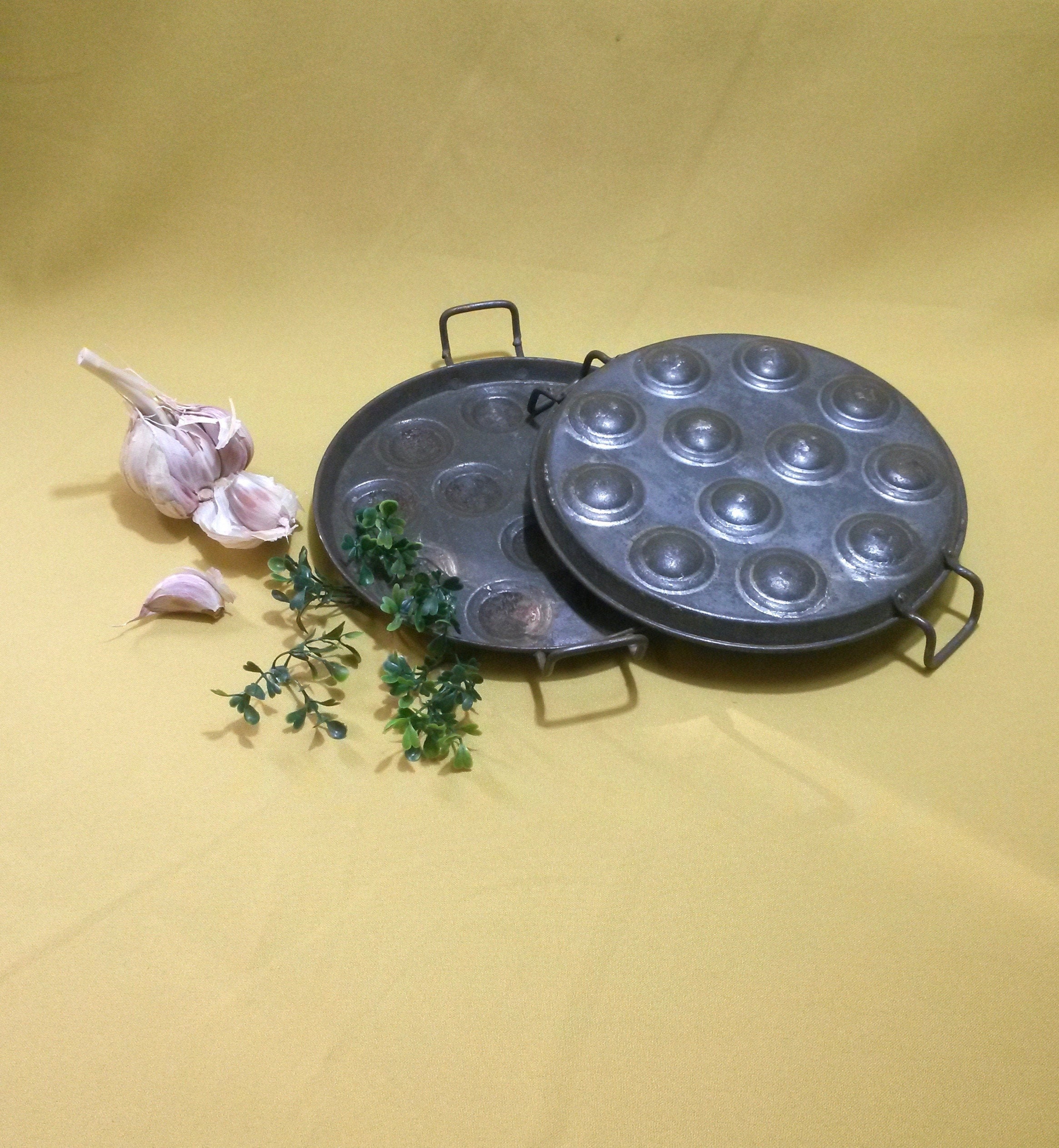 Ensemble de Plat à d'escargot en Métal Galvanisé - Plats Four Français Assiette Plat Fentes