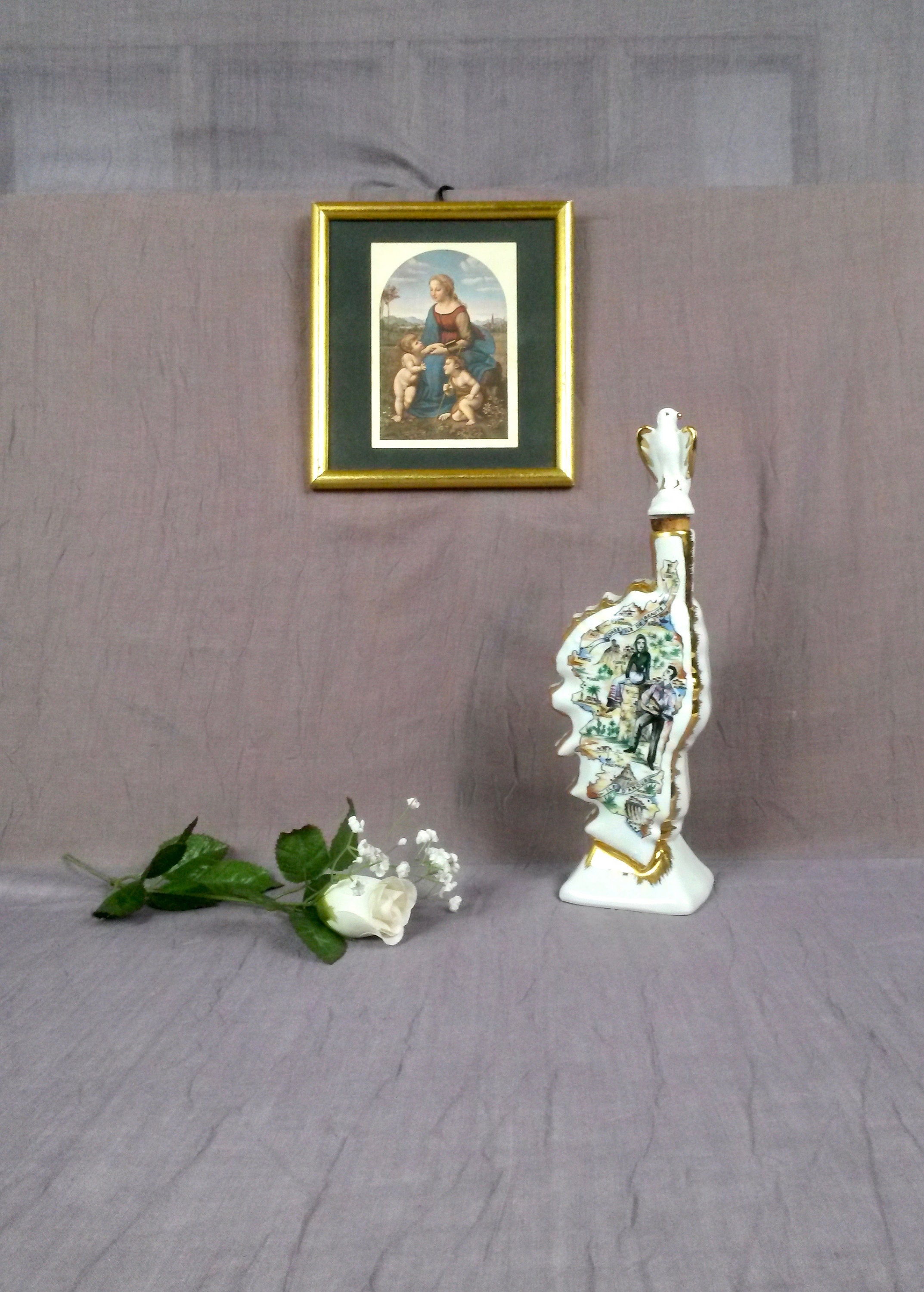 Bouteille Digestive en Porcelaine Corse - Service d'alcool Français Cadeaux de Cadeau Île Beauté de 