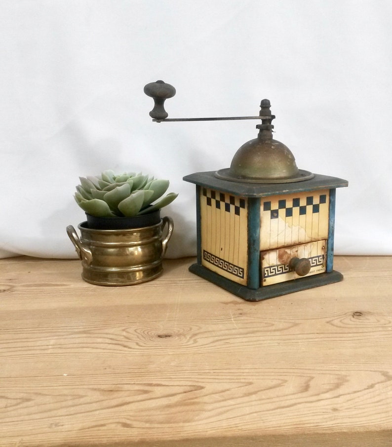 French Coffee Mill Metal and Wooden Mill Vintage Coffee Mill Peugeot Coffee Grinder Pepper Mill Peugeot