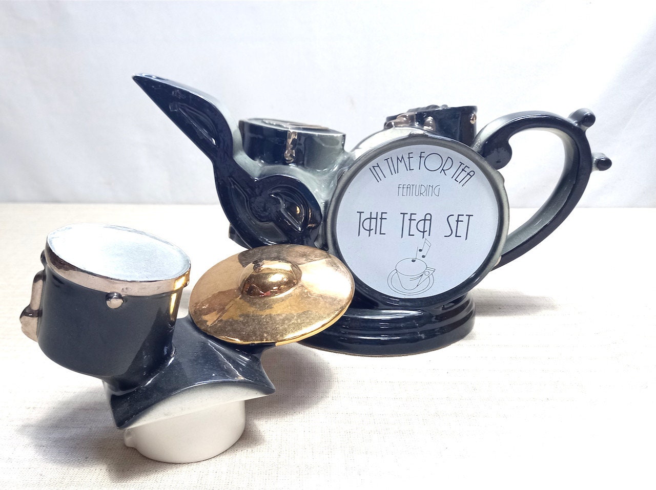 Richard Parrington Teapot: Drum Set Teapot - Etsy Australia