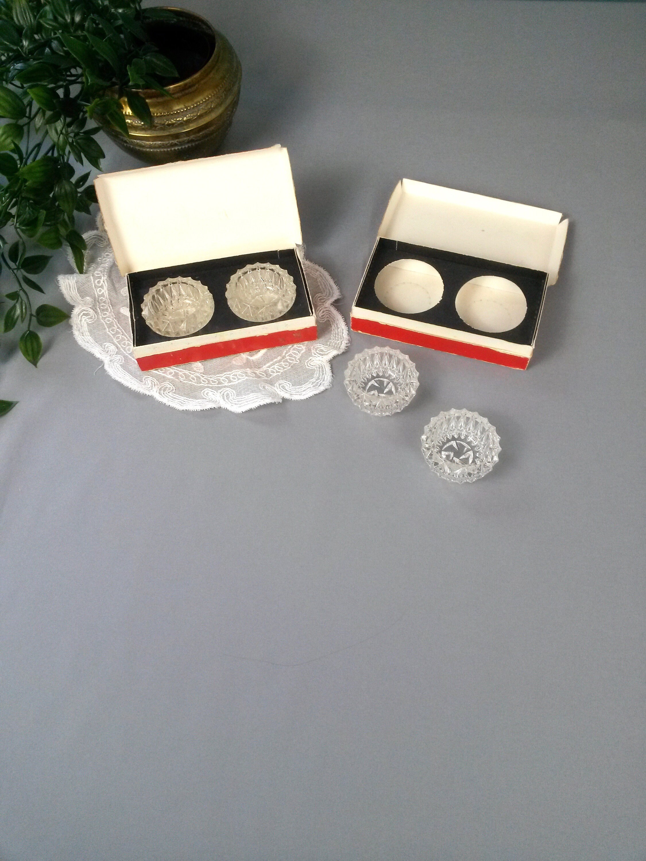 Glass Cruet Set Cruet Box Set Salt and Pepper Pots Etsy